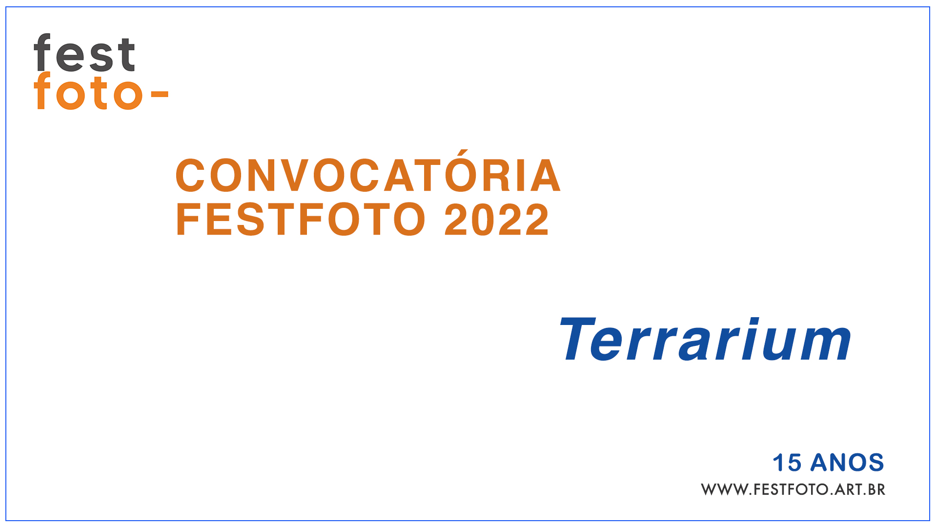 Convocatória FestFoto 2022